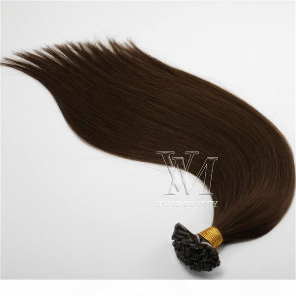 

vm pre bonded u tip double drawn straight hair extensions 1g strand 100g keratin glue human hair extensions #1b #8 #613, Black