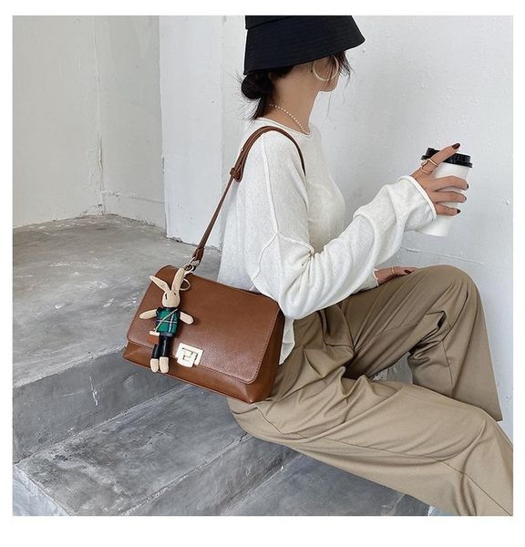 

female bag new korean fashion small square bag senior designer portable messenger retro luxury leather ladies shoulder