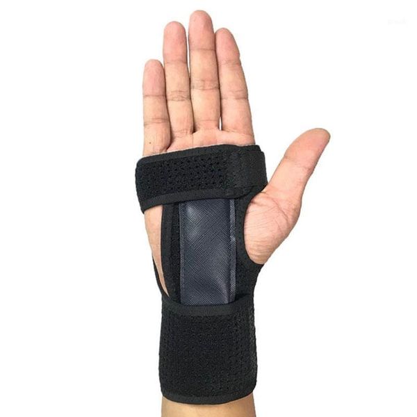 

back support hand brace belt wrist sprains arthritis carpal tunnel bandage fracture rehabilitation correction belt1, Black;blue