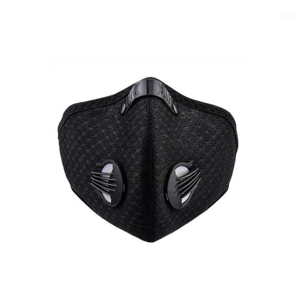 

cycling caps & masks fashion outdoor breathable mesh bicycle nylon mask dust smog windproof protective face mask1, Black