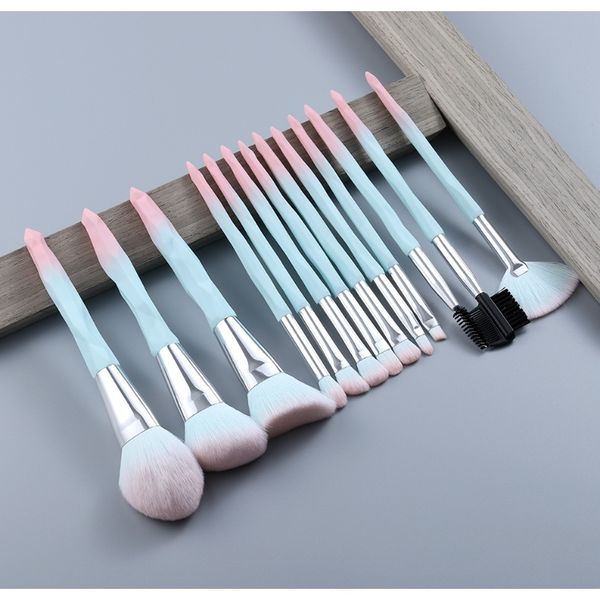 

fld 13pcs blue coffee super soft makeup brushes set foundation powder eyeshadow eyebrow comb eyelash brush cosmetic beauty tools f wmtkex