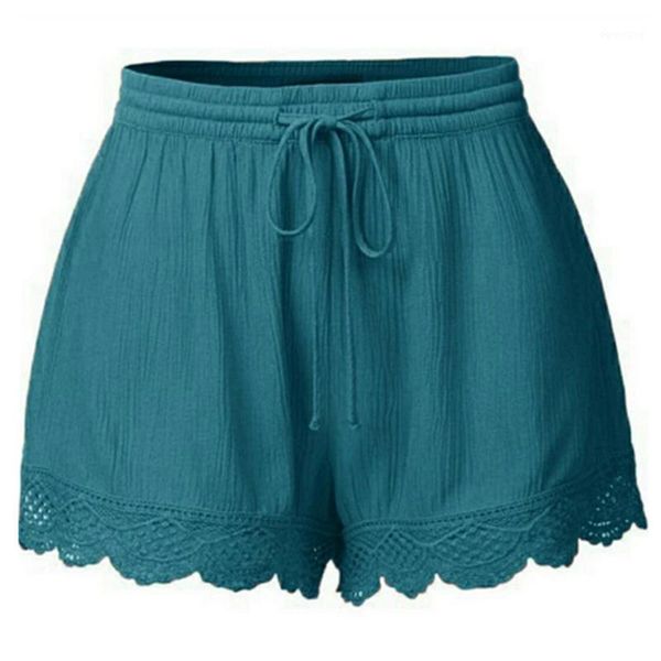 

summer high waist shorts women elastic waist bandage belted shorts streetwear loose short bottom1, White;black