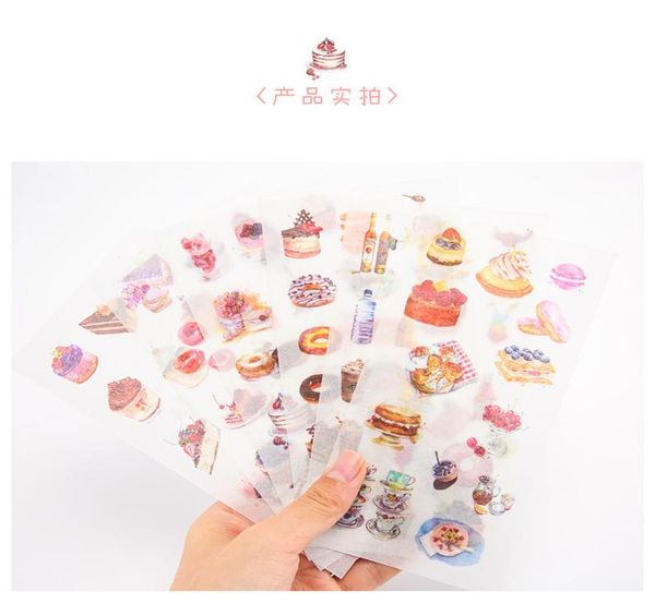 

creative dessert house cake decorative diy diary stickers kawaii planner scrapbooking sticky stationery school supplies bbyifm lipper