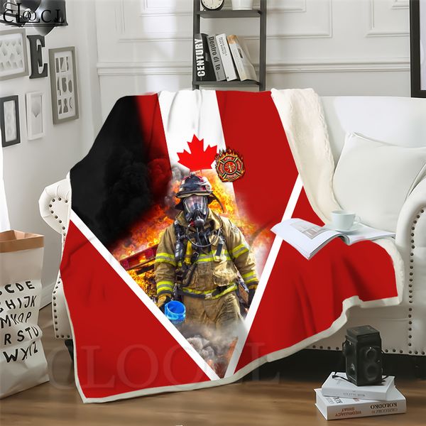 

cloocl blankets my hero firefighter 3d print street style sofa travel throw blanket teens plush quilt