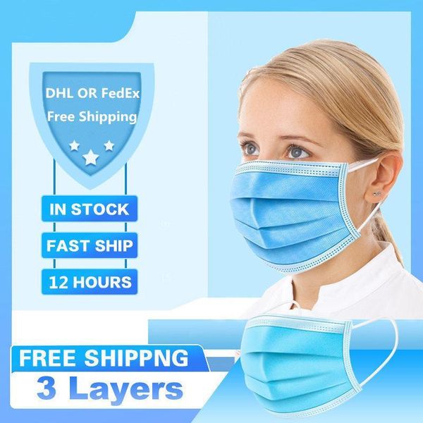 

disposable fa facial earloop protection personal and masks dhl mouth sanitary 50pcs cover with masks mask health 3-layer shipping onwd