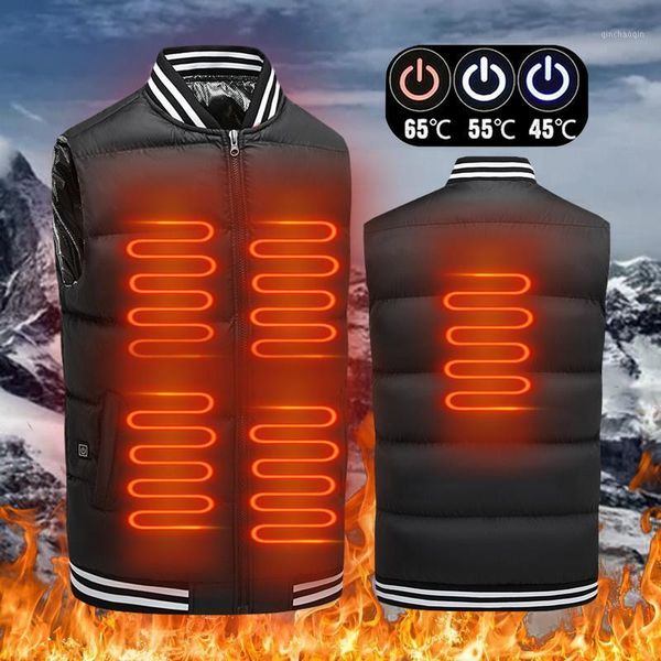

outdoor t-shirts 2021 men usb infrared heating vest jacket women winter electric thermal clothing waistcoat for sports hiking1, Gray;blue