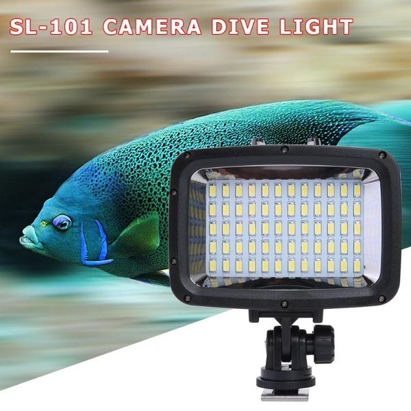 

flash heads sl-101 led diving waterproof camera video fill light 1800lm 40m underwater pography lamp for