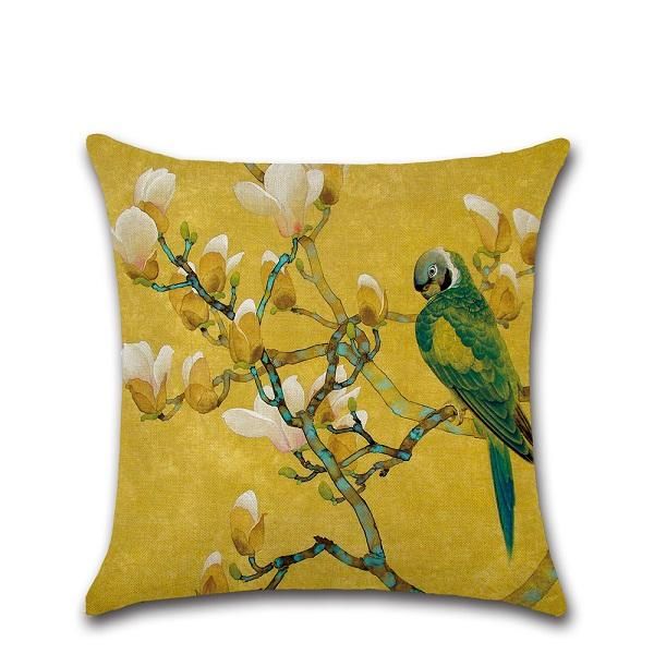 

площадь хлопок лен тропические птицы printed throw наволочка parrot скороговорка подушка обложка cojines decorativos para диван оптовая кпт