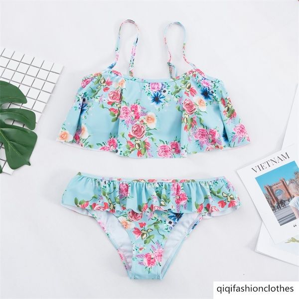 

2019 flounce sweetness split bikini swimsuit, White;black