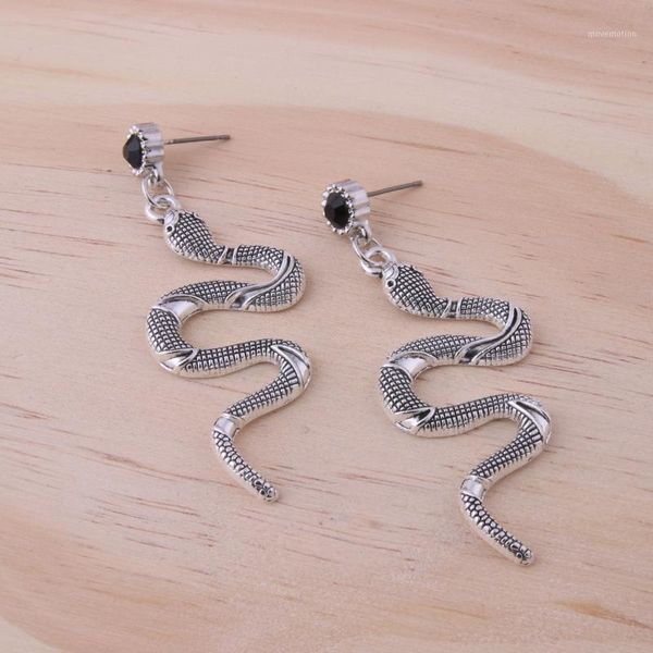 

aretes zinc alloy drop snake earrings for women fashion luxury earrings charm long young girls fashion gifts wholesale1, Silver