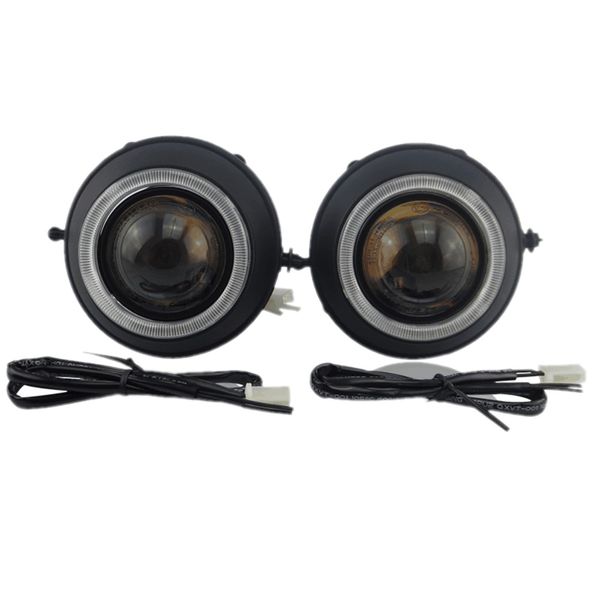 

july king car bifocal lens fog lamp assembly + led cob angel eye drl case for mini cooper r50 r52 r53 r54 r55 r56 r57 r58 r59 r60