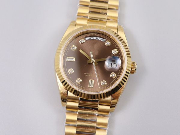 

ew factory watch 3255 fully automatic movement 36mm sapphire mirror 904 steel sport designer watch suitable for both men and women, Slivery;brown