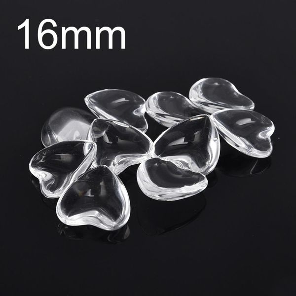 

50 шт. лот 16 мм прозрачные стекла cabochons чистое сердце плоскость толщиной 4,9 мм для ювелирных изделий diy делает аксессуары ручной рабо, Black