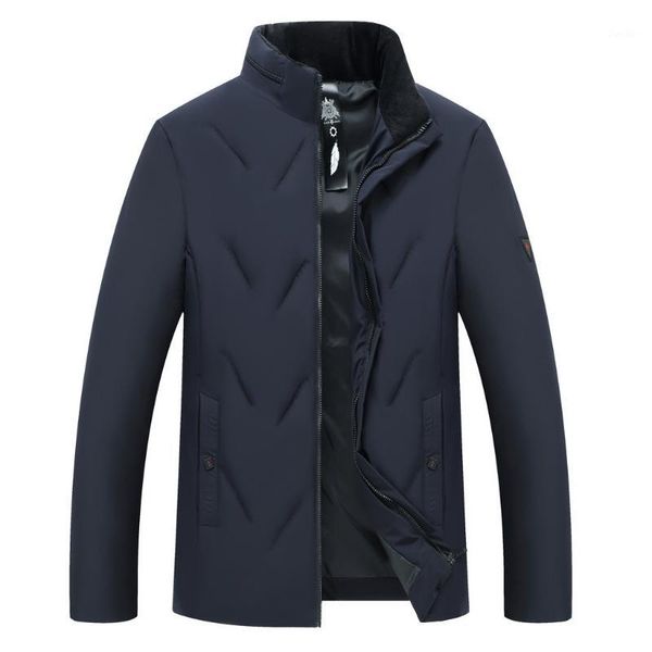 

sagace winter long sleeve men jacket parkas thick warm solid color standing collar outwear jackets for male overcoat1, Black