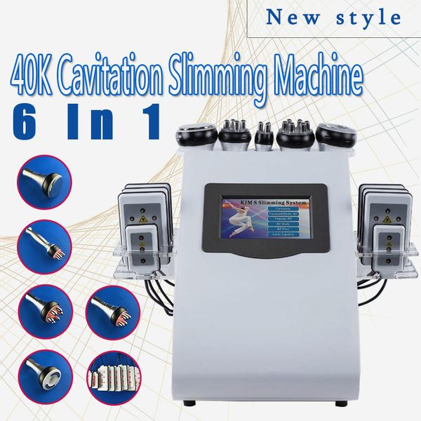 

professional 6 in 1 diode lipo laser slimming skin tightening system rf vacuum ultrasound cavitation fat reduction cellulite removal