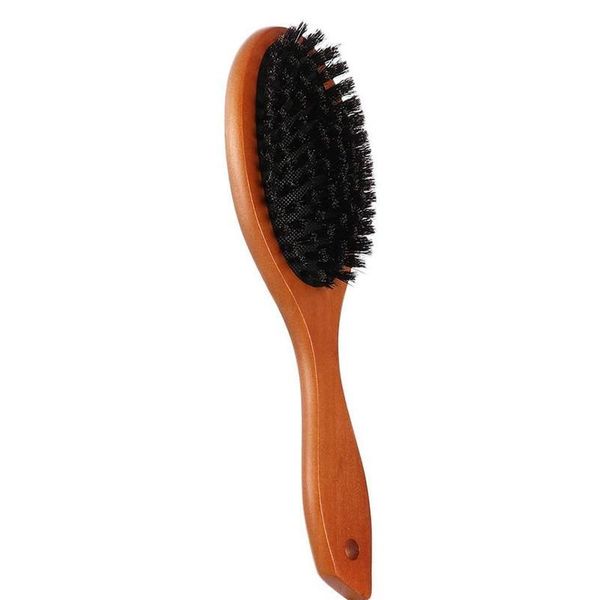 

wooden handle bristles salon hair brush bristle hairbrush mas comb anti-static hair scalp brush styl jllnww, Silver