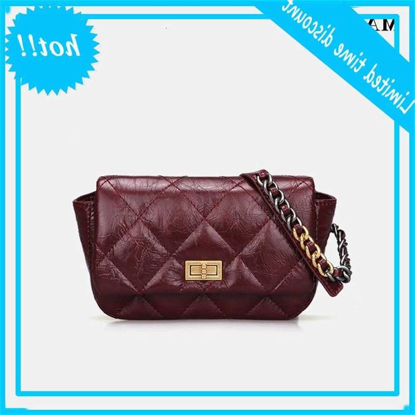 

2019 new messenger waist women's fashionable and versatile lingge chain bag, mini chest bag