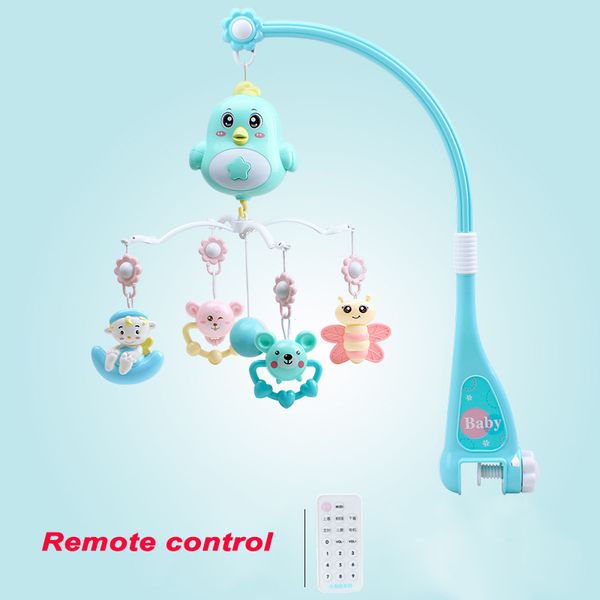 

baby crib mobile with remote controll music box night light rotate newborn sleeping bed toys infant rattle baby toysq1221
