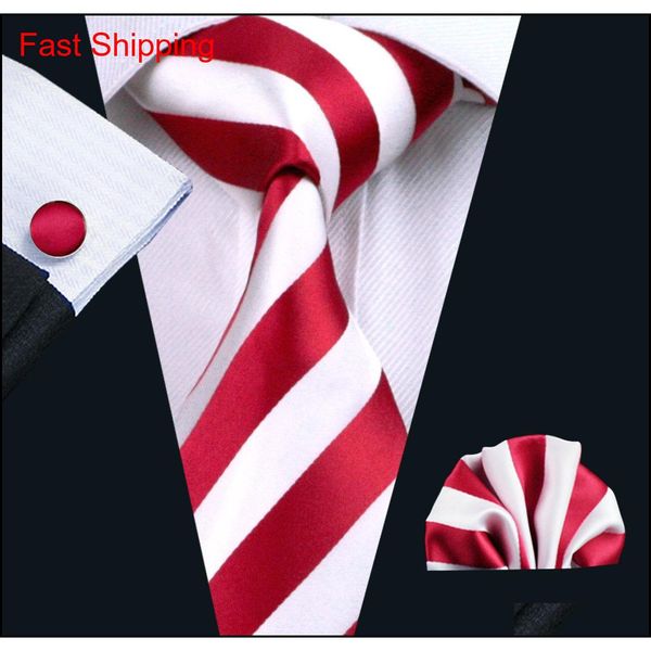 

wholesale stripe style classic tie set silk hanky cufflinks jacquard woven necktie men's tie set busin qylppp dh_seller2010, Black;blue