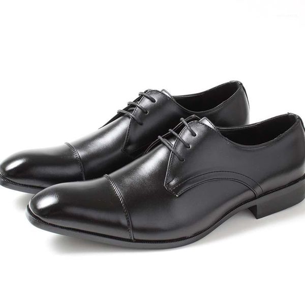 

nice men dress shoes genuine leather pigskin man business shoes lace-up black brand high-end men wedding1