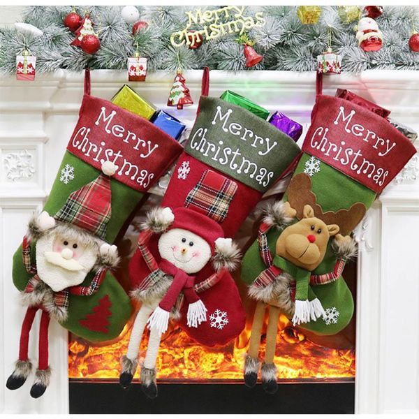 

christmas decorations santa claus snowman pendant ornaments year socks decoration home tree decoration1