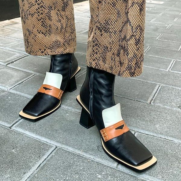 

winter genuine leather boots women ankle boots comfortable quality soft shoes brand designer handmade 2020 brown1, Black