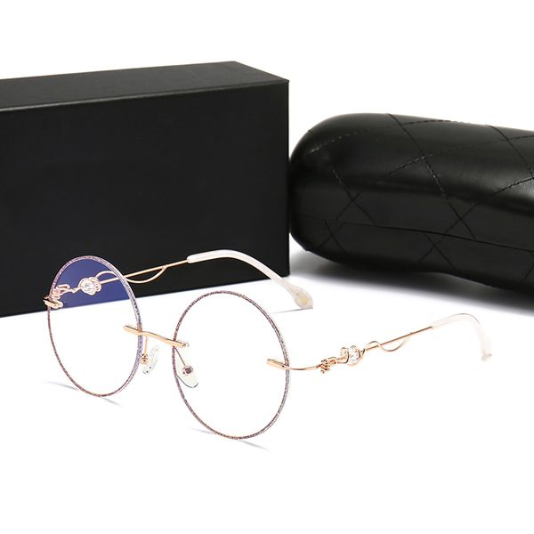 

1pcs retro anti blue ray computer luxurys glasses designers women round eye glass men blue light blocking fashion eyewear optical frames, White;black