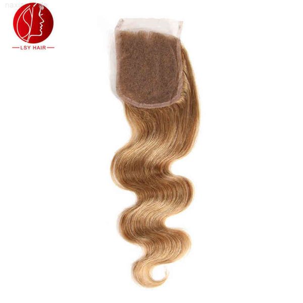 

lace closure body 4 * 4 27# front lace hu wig hair, Black