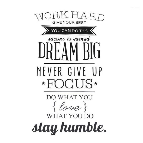 

work hard dream big quote wall sticker office inspirational decal removable pvc1