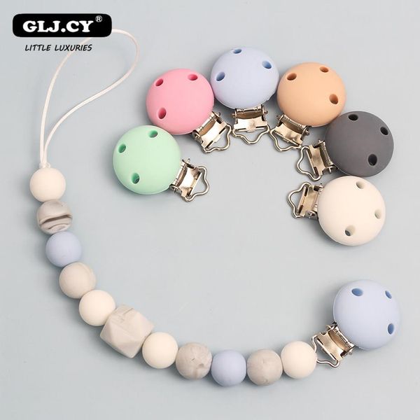 

pacifer soother nipple diy 10pcs dummy silicone chain clip baby nursing soft teething holder round clips teether toy qylpgs mywjqq