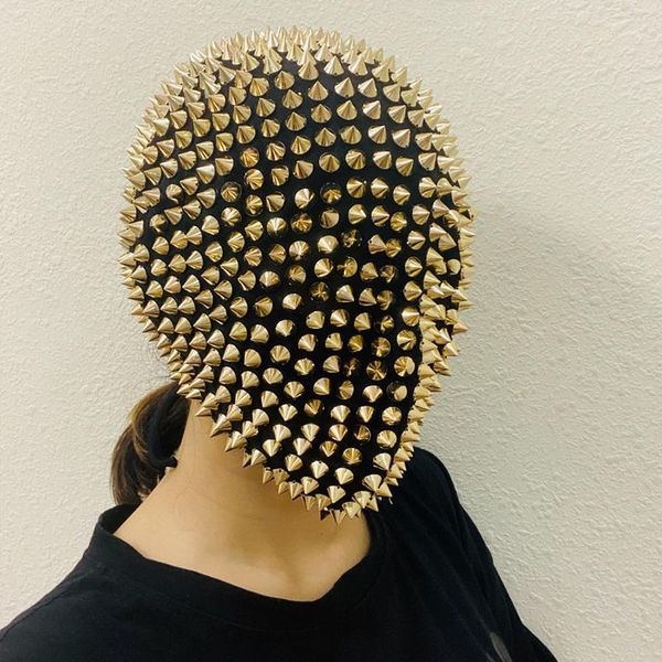 

nightclub rivet headgear black rhinestone mask gogo dance wear party dress bar ds performance hair ornaments accessories vdb9151, Black;red