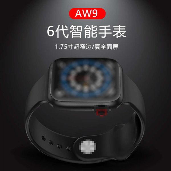 

aw9 bluetooth call 1.75 large screen ultra narrow side temperature and heart rate health detection knob w