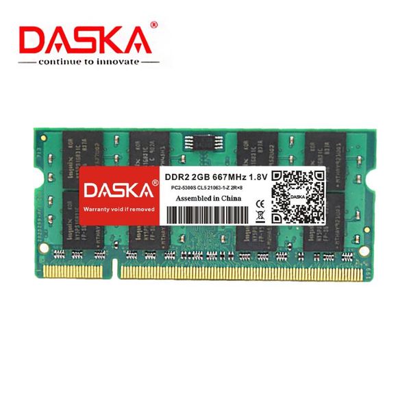 

rams daska brand ddr2 ram 2gb lapmemory notebook so-dimm 800 667mhz 200pin 1.8v lifetime warranty