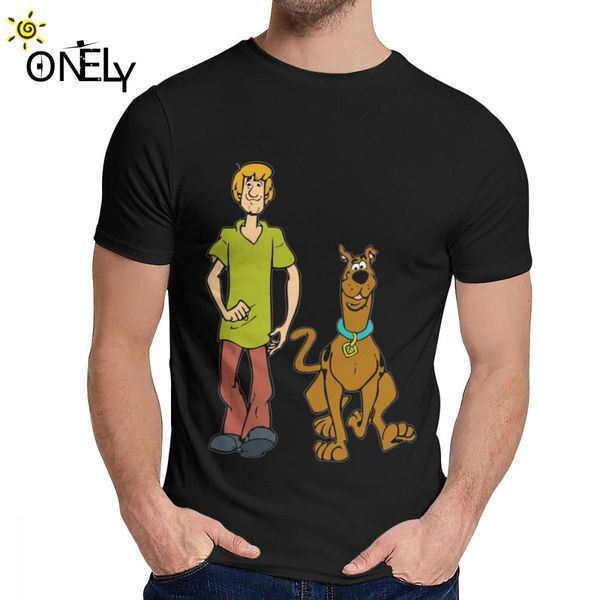 

спорт скуби ду и шэгги tee shirt повседневный o-образным вырезом аниме мужская ретро great big size camiseta