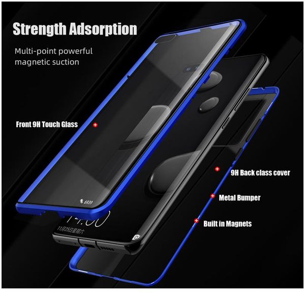 

360 full magnetic adsorption metal case for huawei p40 30 20 pro mate 30 20 p20 p30 p40 lite e doub wmtrvi