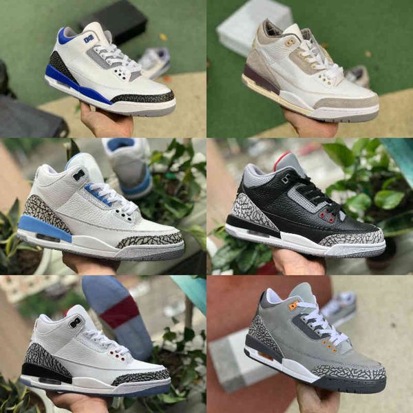 

jumpman racer blue 3 3s basketball shoes mens cool grey a ma maniere unc court purple fragment denim red black cement pure white seoul jth