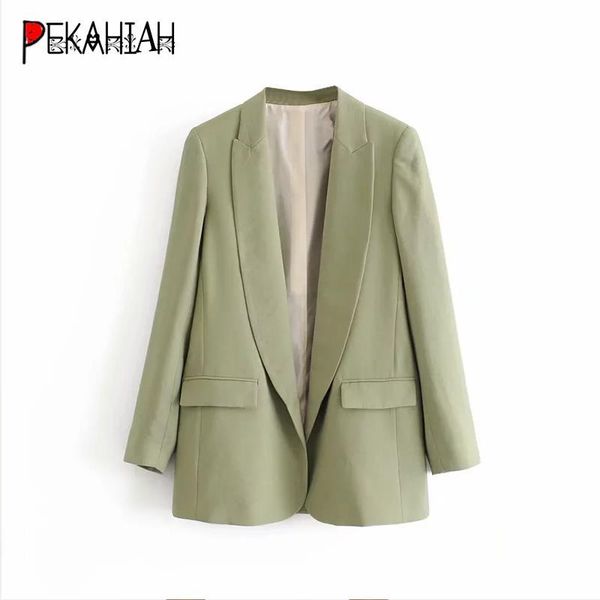 

vintage cardigan green blazers women blazers and jackets mujer office lady blaser eminino elegant suit jacket women fall 2020, White;black