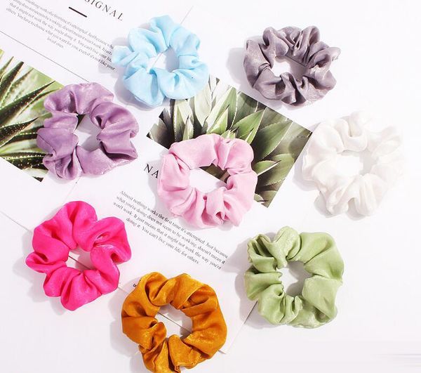 

fashion01aqsweet elastic women chiffon scrunchies girls ring solid hair ties accessories ponytail holder hairbands rubber band scru