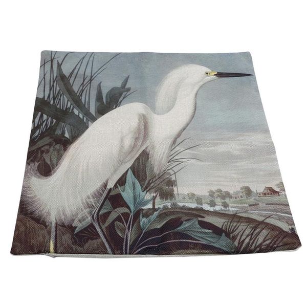 

new digital printing cotton and linen pillowcases flying bird linen pillowcase sofa home decoration throw pillowcase