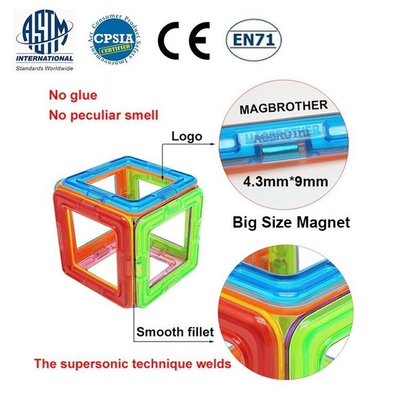 

big size magnetic designer magnet building blocks accessories educational constructor toys for children