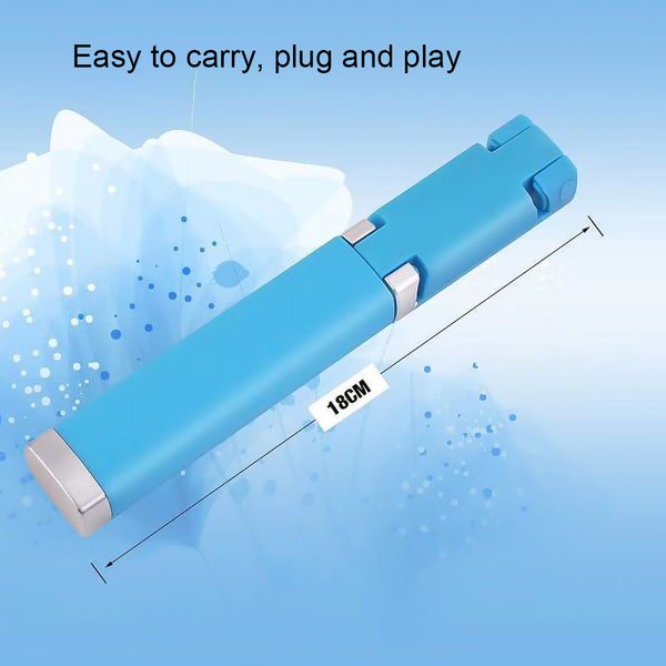 

universal mini selfie stick with button 3.5mm wired silicone handle monopod for ip android samsung huawei xiaomi