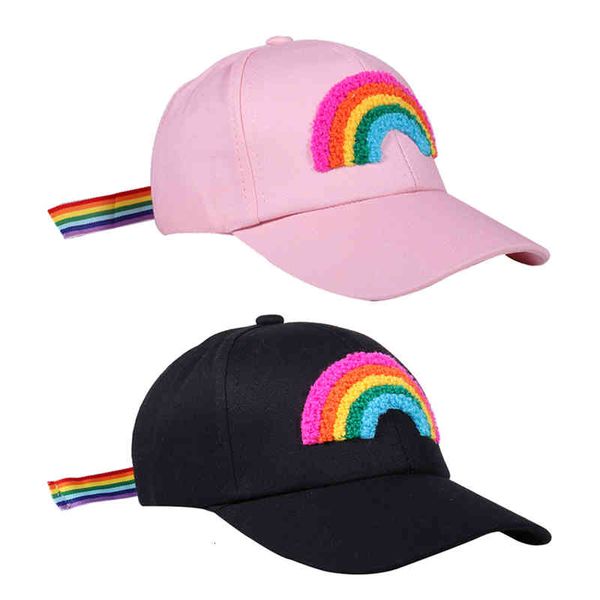

3d embroidery rainbow lace womens summer snapback girl baby baseball cap highhip hop mens cap male sports sun hat, Blue;gray