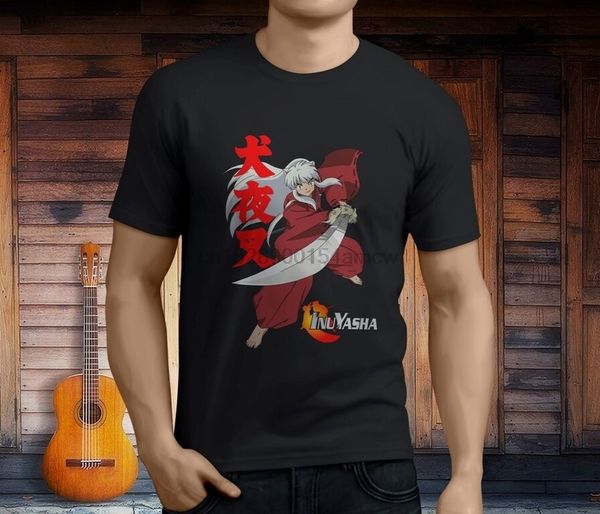 

new inuyasha famous japan cartoon anime manga men's black t-shirt size s-3xl sport hooded sweatshirt hoodie