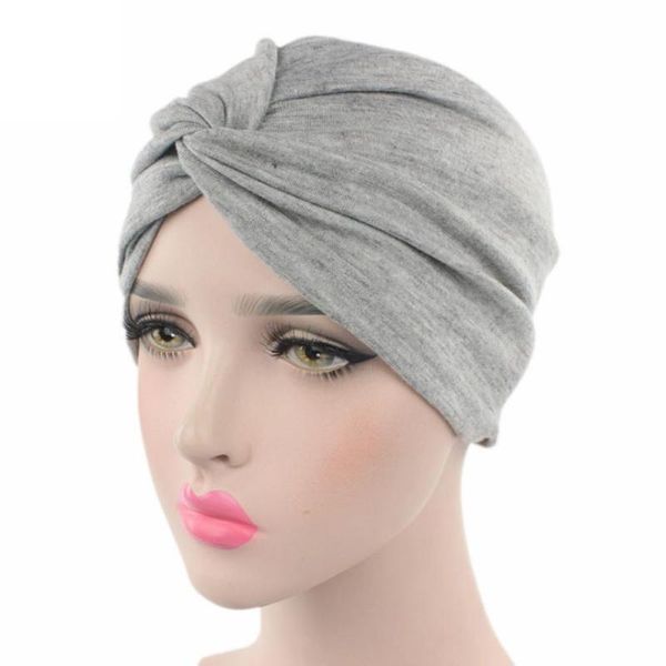 

beanie/skull caps scarf cancer hat women beanies turban muslim headscarf head coverings bonnet chimio coton female hats #810, Blue;gray