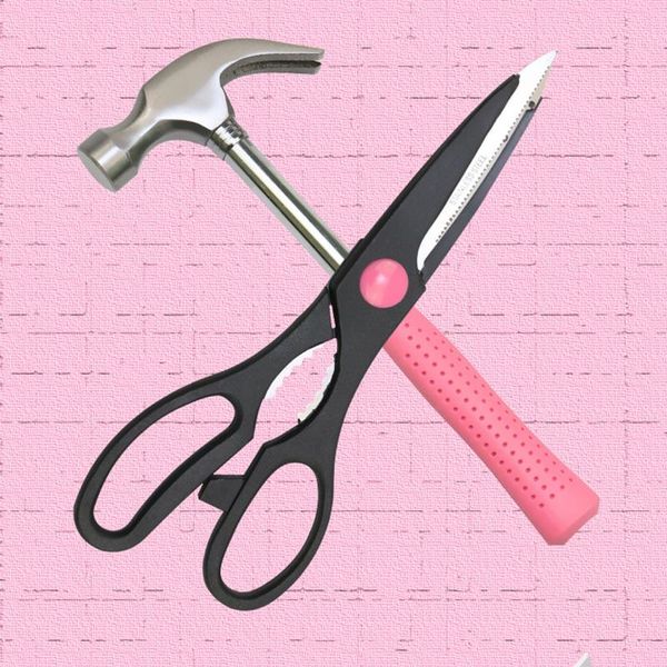 

pink tool kit for girls ladies women all purpose household repairing tools home garage office and college lb88 professional hand sets