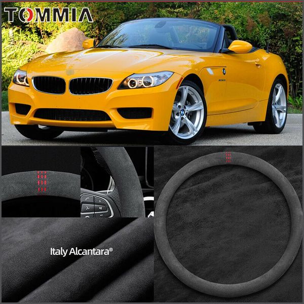 

o type 15" non-slip black alcantara suede car steering wheel cover for bmw z4