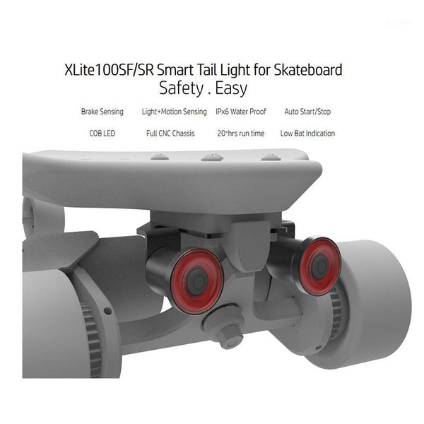 

enfitnix xlite100 skateboard rear front lights warning led light longboard electric scooter 2pcs waterproof usb chargeable light1