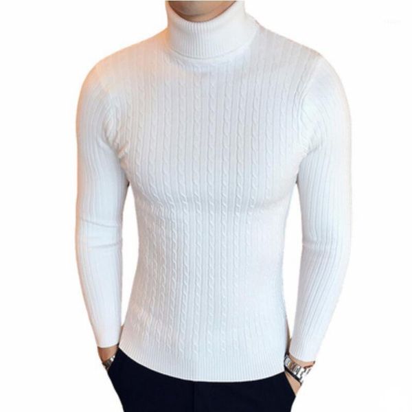 

casual winter high neck warm sweater men turtleneck brand mens sweaters slim fit pullover men knitwear male double collar1, White;black