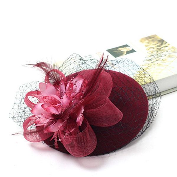 

winter charming women sinamay pillbox vintage wool felt hats mesh floral party wedding fedoras with fascinating floral lm007 h bbyeam