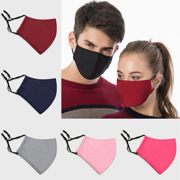 

cap black washable reusable soft face mask cotton blue mouth cover insert adjust earhook for women and men mascarilla#yl5